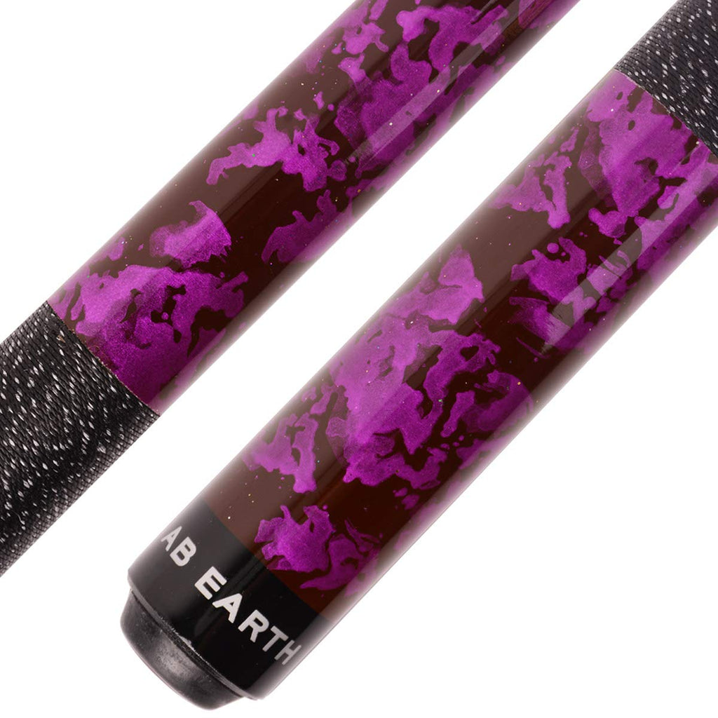 Ab Earth 58 Inch Hand-Painted Series 2-Piece Billiard Pool Cue Stick With Irish Linen Wrap (Purple, 19Oz)