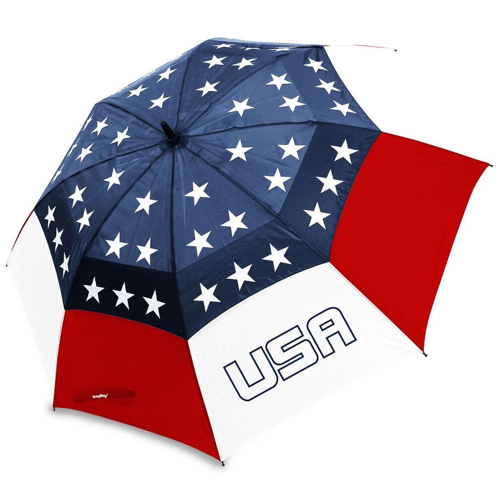 Bag Boy Usa Wind Vent Umbrella, Red/White/Blue, 62''