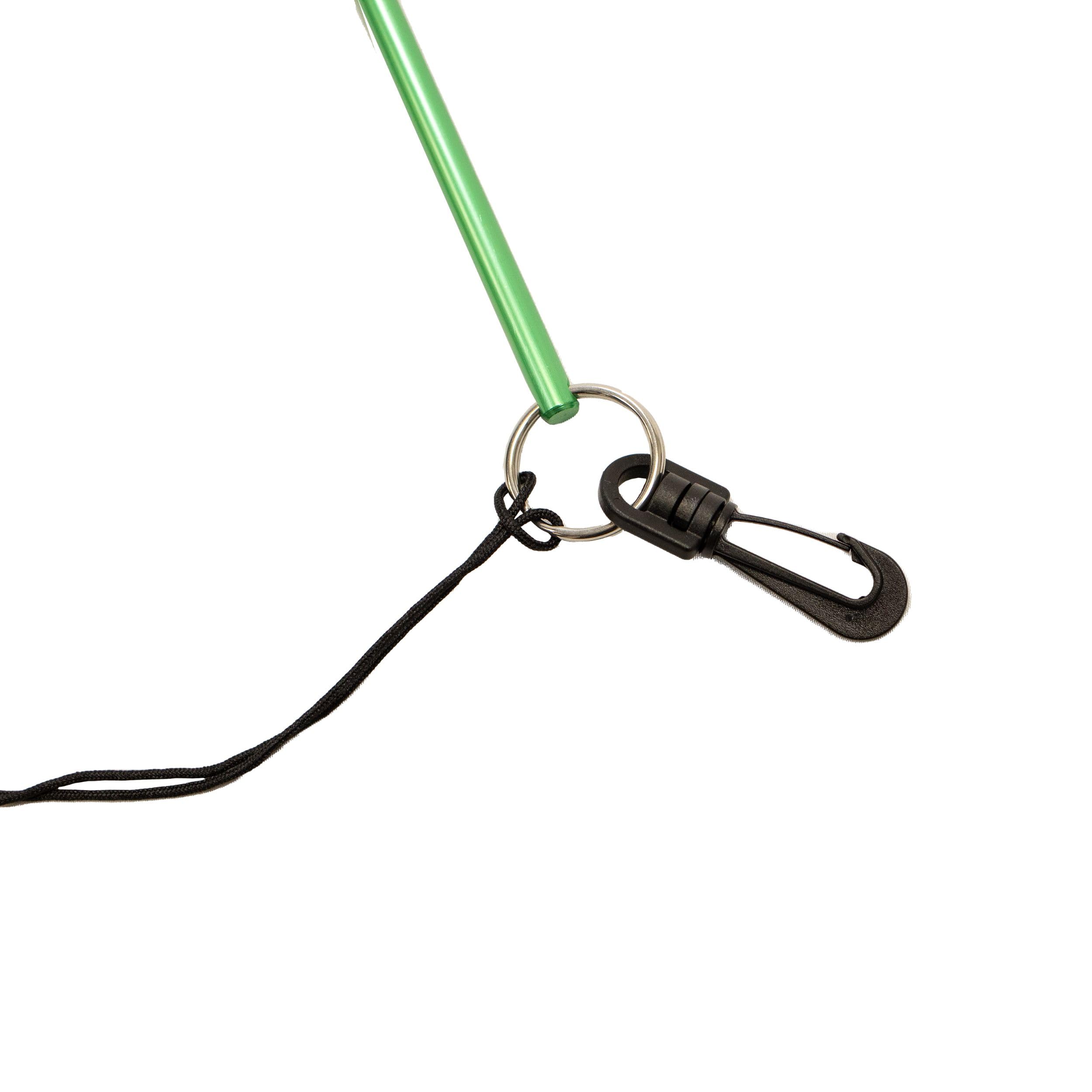 Scuba Choice Scuba Diving 13'' Aluminum Lobster Tickle Pointer Stick With Measurement And Lanyard, Green