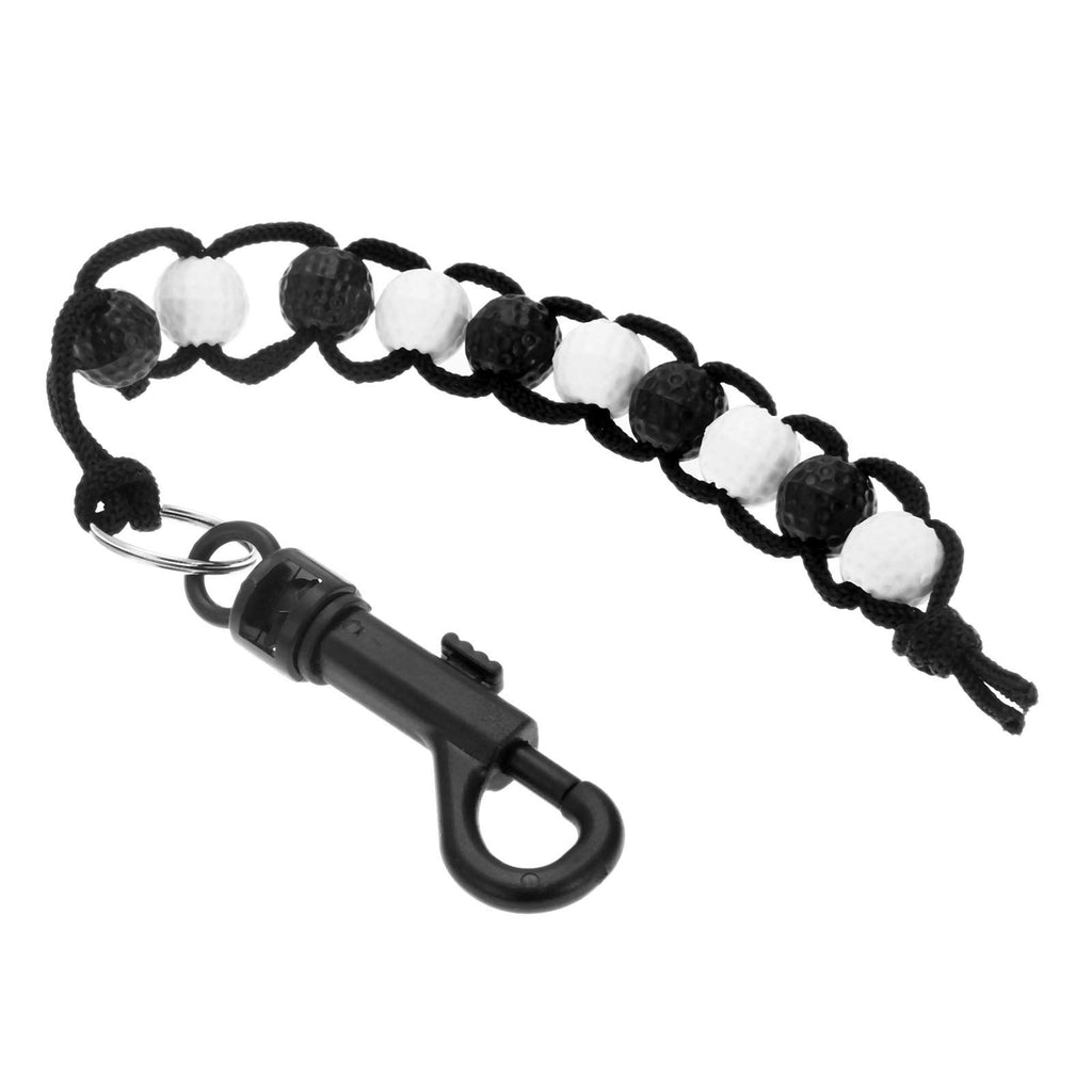 Muxsam 1 Piece Golf Beads Score Counter With Clip (Black), Golf Stroke Score Count Keeper Putting Score Counter For Referee Cadd