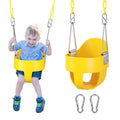 DECORLIFE Toddler Swing - High Back Full Bucket Seat for Ages 1-3, 330lb Capacity, Baby Infant Swing Outdoor with Safety Design,