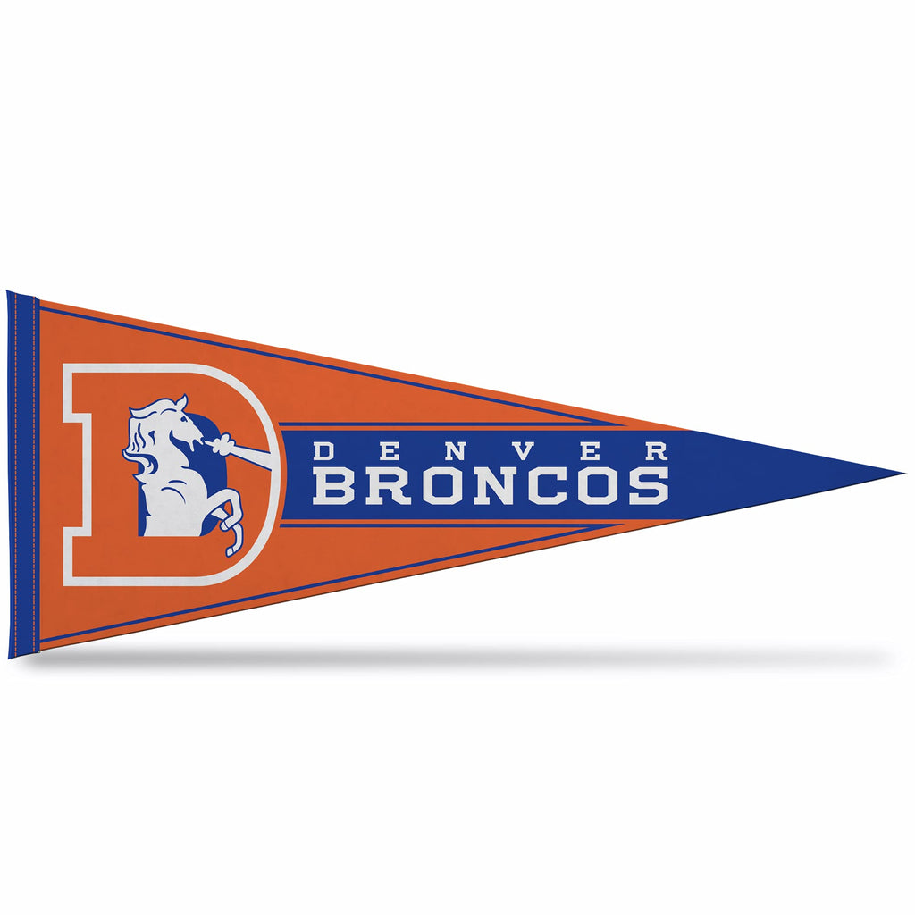 Rico Industries Nfl Football Denver Broncos Retro 12'' X 30'' Felt Wall D  Cor Pennant - Great For Home/Bed Room/Man Cave D  Cor