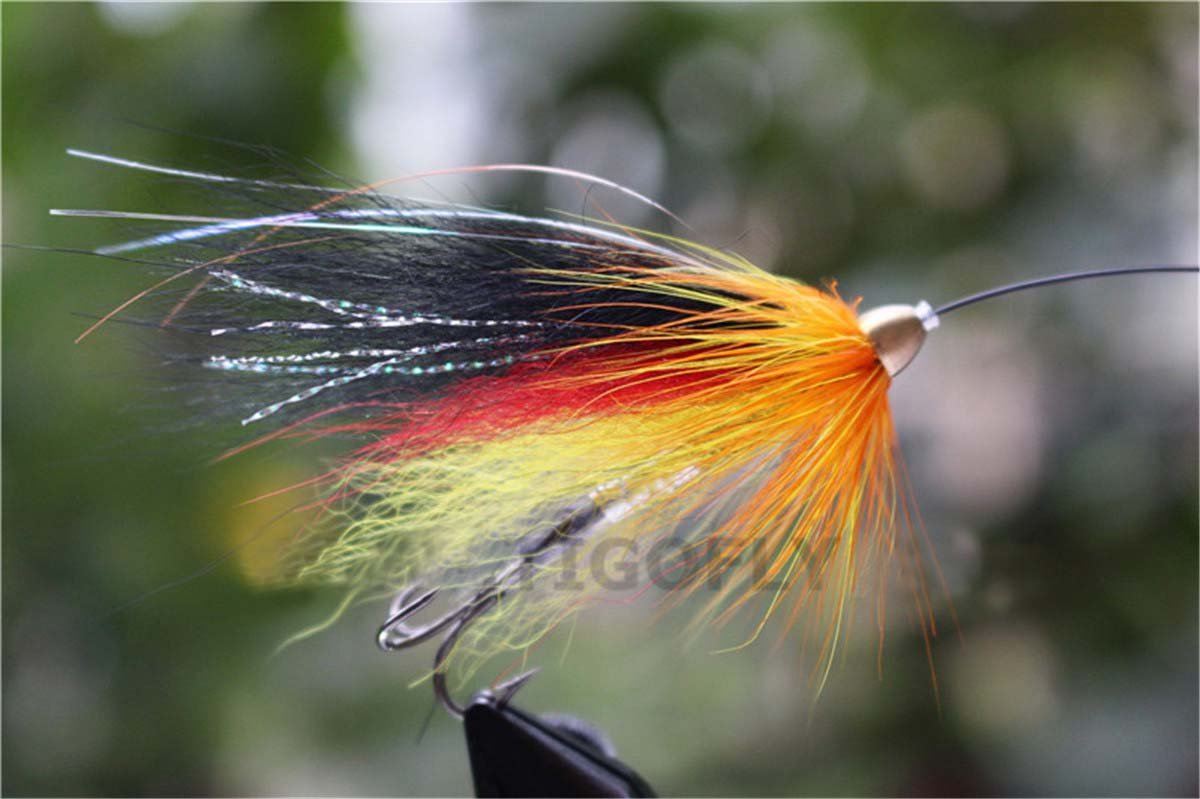 Tigofly 40 Pcs/Lot 2 Weighted Cone Head Tube Fly 5 Colors Assorted Streamer Salmon Trout Steelhead Fly Fishing Flies Lures Set