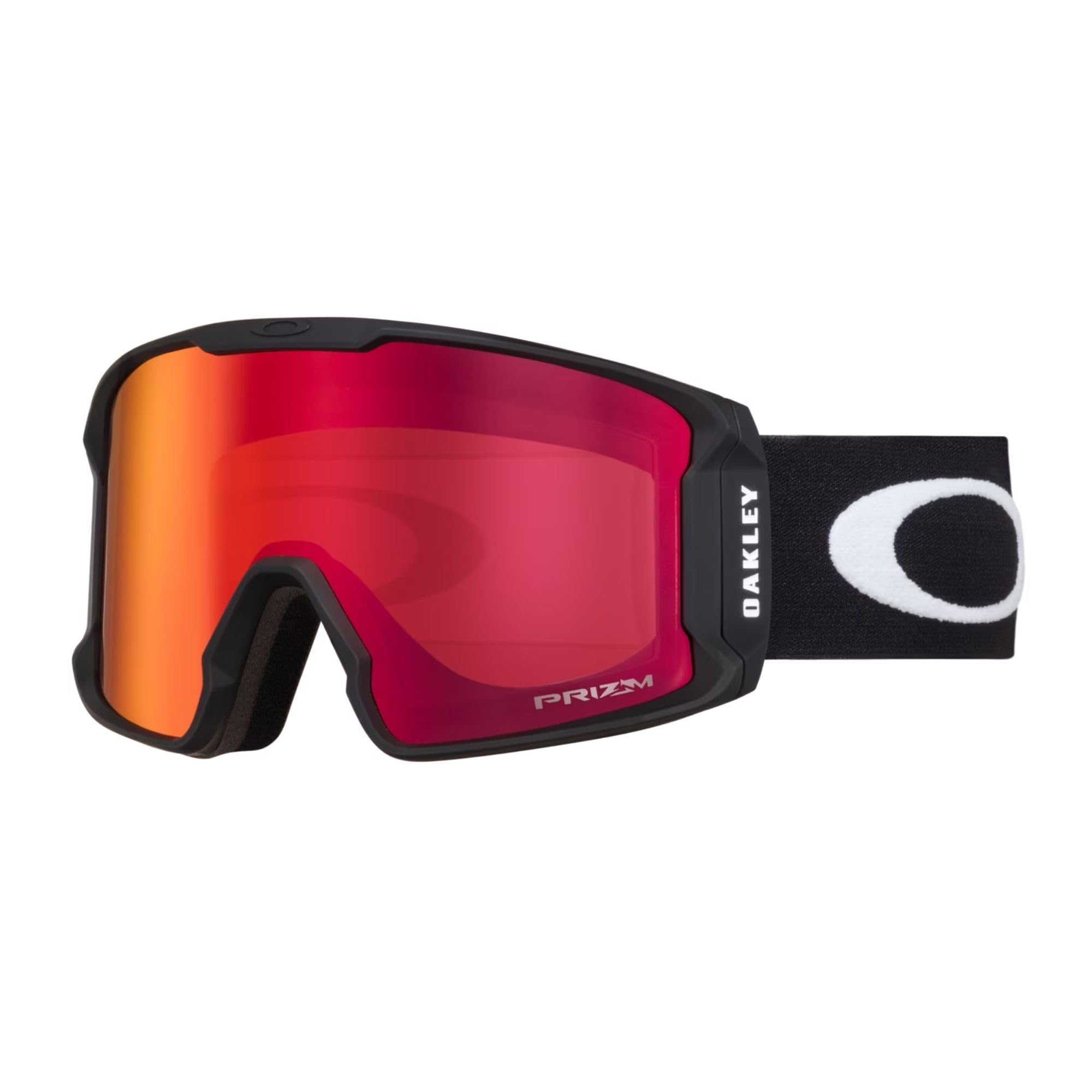Oakley Line Miner L OO7070 Black w/Prizm Torch Ski Goggles for Men for Women + Bundle Accessory Leash Kit, Microfiber Pouch