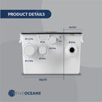 Five Oceans 750 Gph Boat Shower Sump Pump Drain System Kit, 12-Volts, Multiple Inlet Ports, Clear Cover, Check-Valve On Outlet -