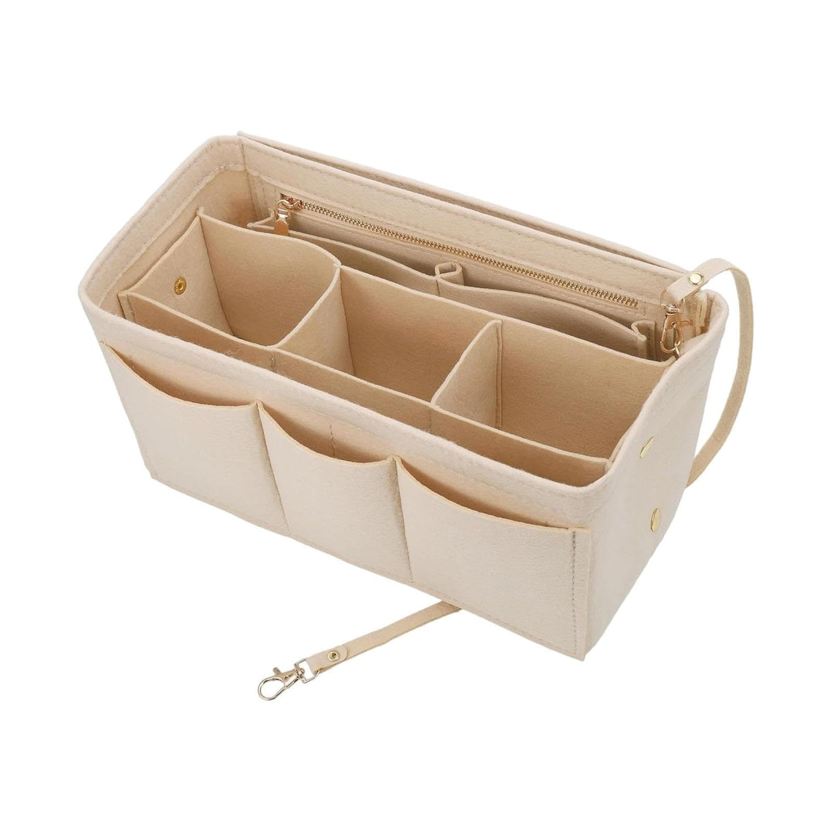 Lyla Purse Organizer Insert Felt Cosmetic Case Multipurpose Tote Organizer Insert