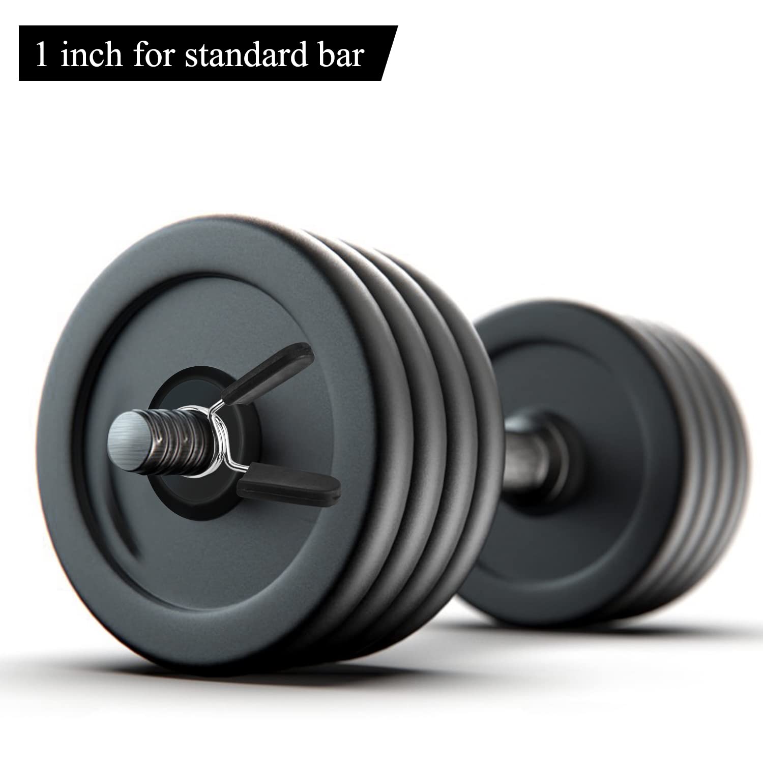 Eastygold Dumbbell Spring Clip Circlip Collars Barbell Weight Bars Clamps Clips Fitness Weightlifting Lock Buckle 1 Inch For Sta