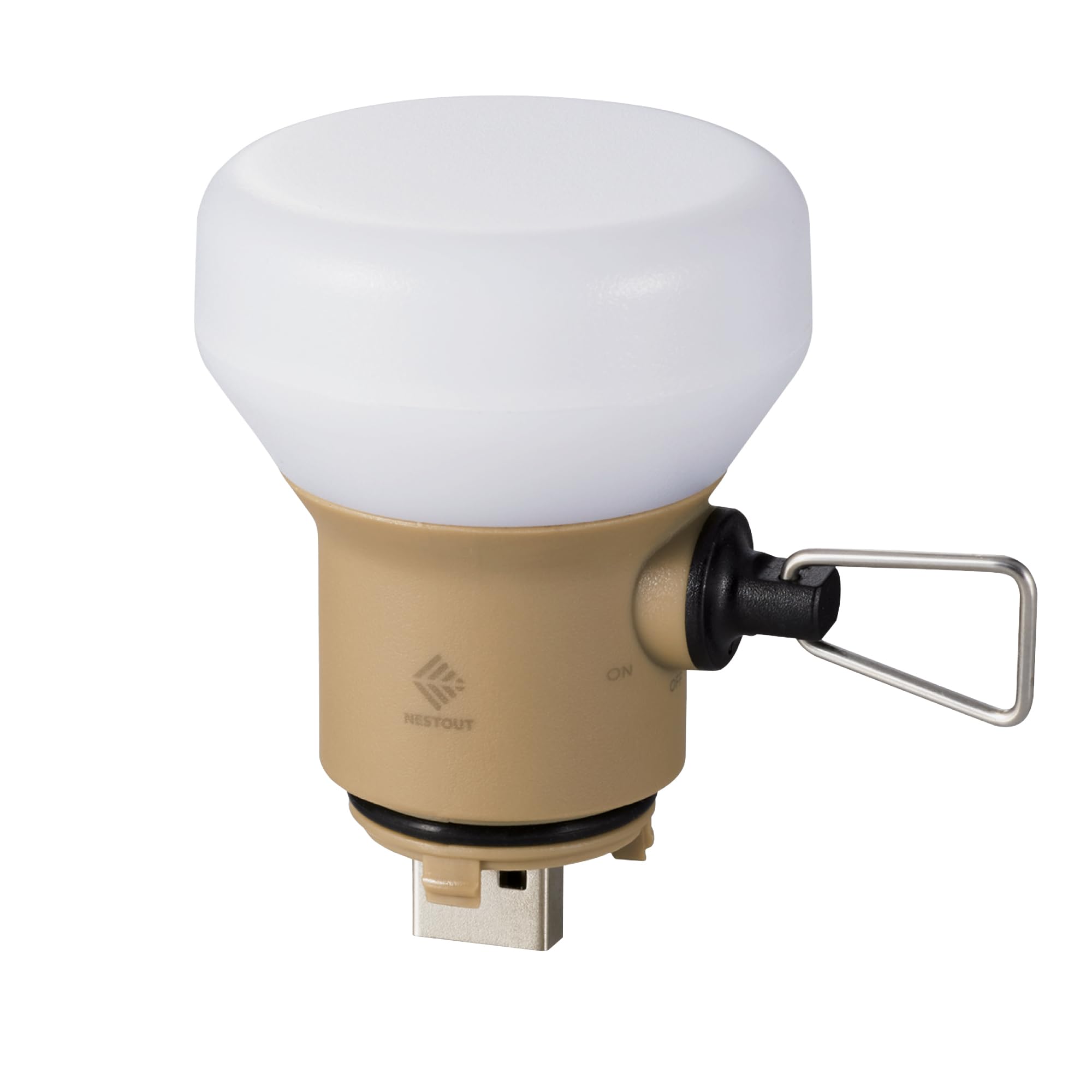 NESTOUT Rugged Outdoor Camping LED Lantern w/ Mini Tripod, Dimmable USB Powered Soft LED Light, IP44 Water Dust Resistant, 10-35