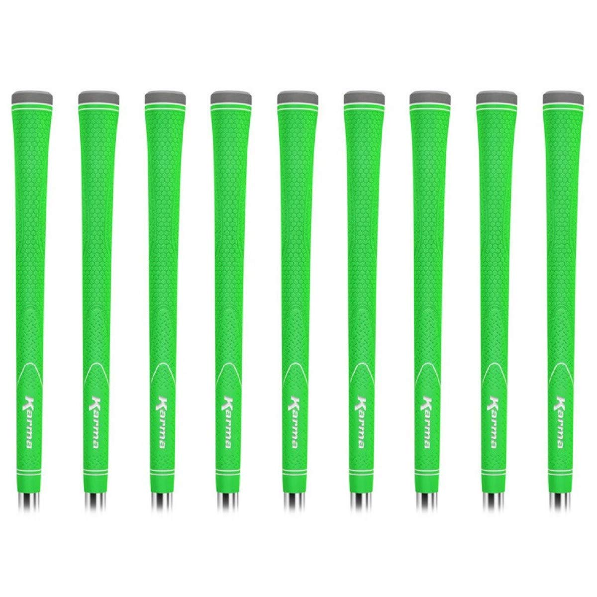 Karma Neion II Green Golf Grips for Men (9 Pack), Standard Size