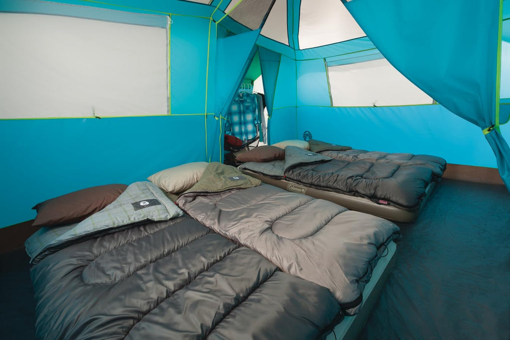 Coleman 8-Person Tenaya Lake Fast Pitch Cabin Camping Tent With Closet, Light Blue