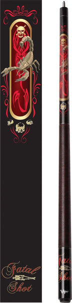 Viper By Gld Products Underground 58'' 2-Piece Billiard/Pool Cue, Fatal Shot, 21 Ounce,Red,50-0652-21