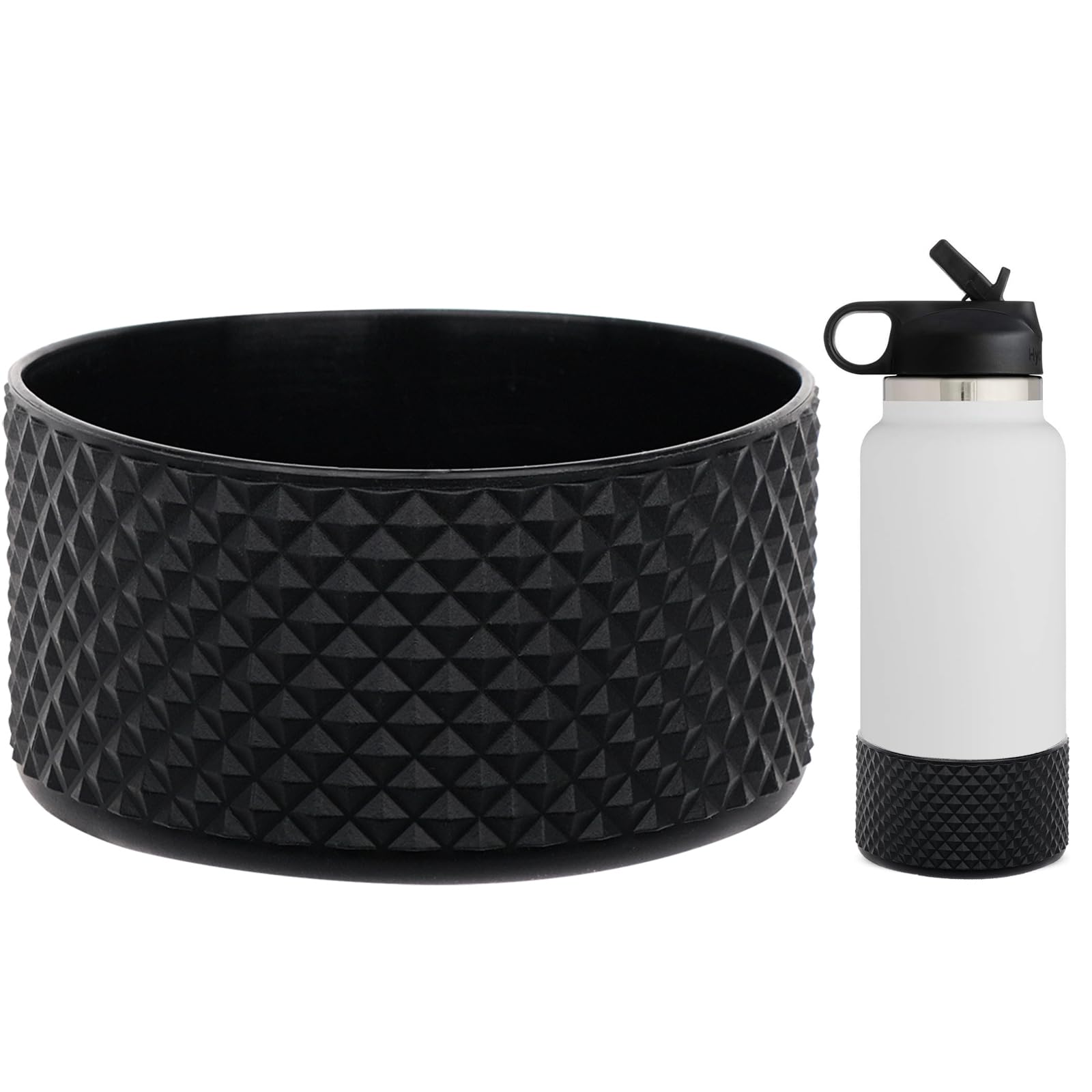 Wk Ieason Diomond Protective Silicone Sleeve Boot For 20-40Oz Stanley Tumbler And Compatible With 12Oz 21Oz 24Oz Hydro Flask Wat