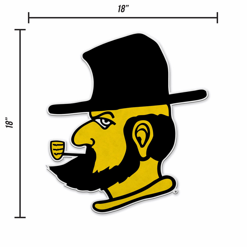 Rico Industries Ncaa Appalachian State Mountaineers Mascot Shape Cut Pennant - Home And Living Room D  Cor - Soft Felt Ez To Han