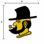 Rico Industries Ncaa Appalachian State Mountaineers Mascot Shape Cut Pennant - Home And Living Room D  Cor - Soft Felt Ez To Han