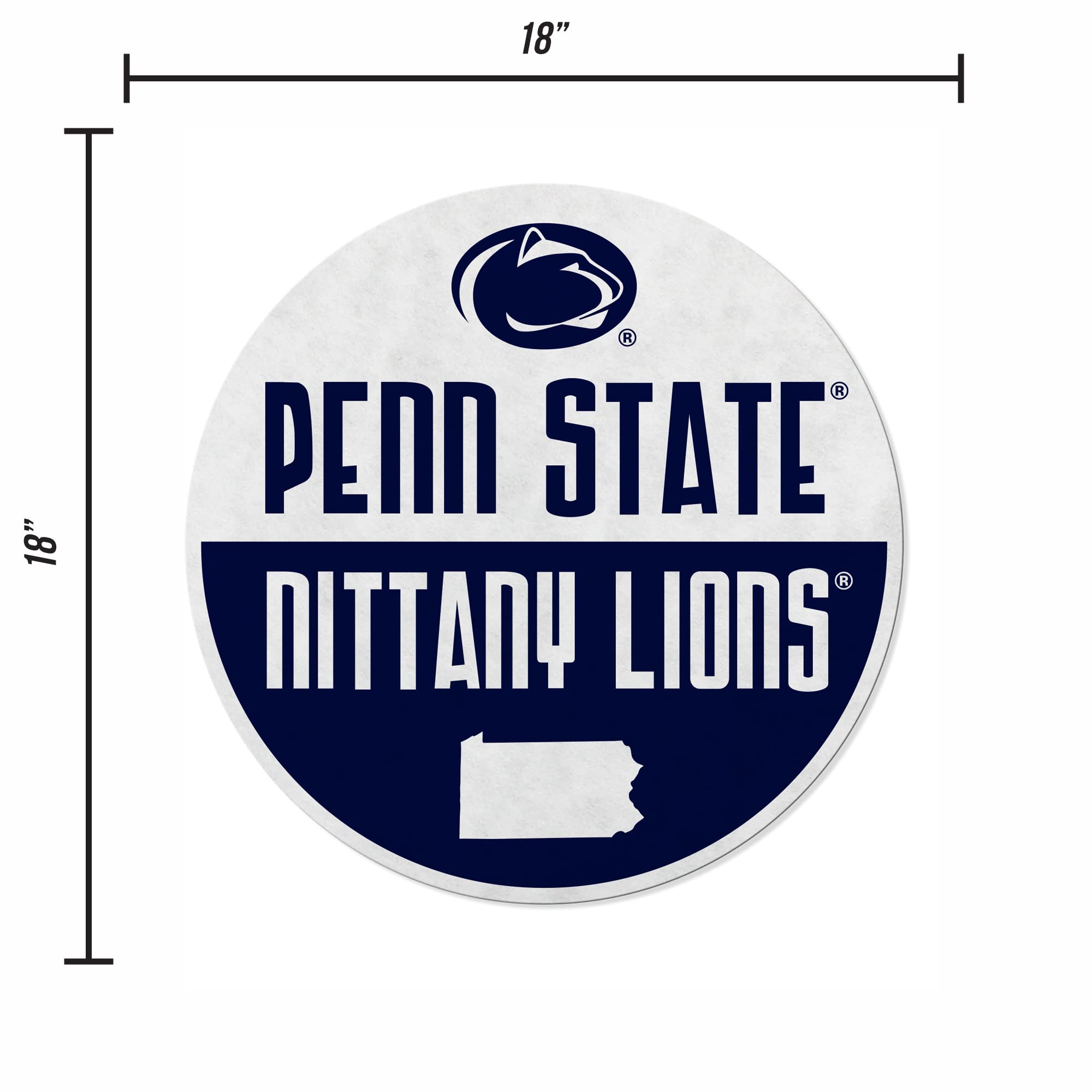 Rico Industries Ncaa Penn State Nittany Lions - Psu Classic Shape Cut Pennant - Home And Living Room D  Cor - Soft Felt Ez To Ha