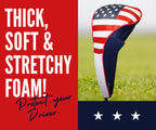 Usa Patriot Golf Zipper Head Covers Driver #1 Headcover Neoprene