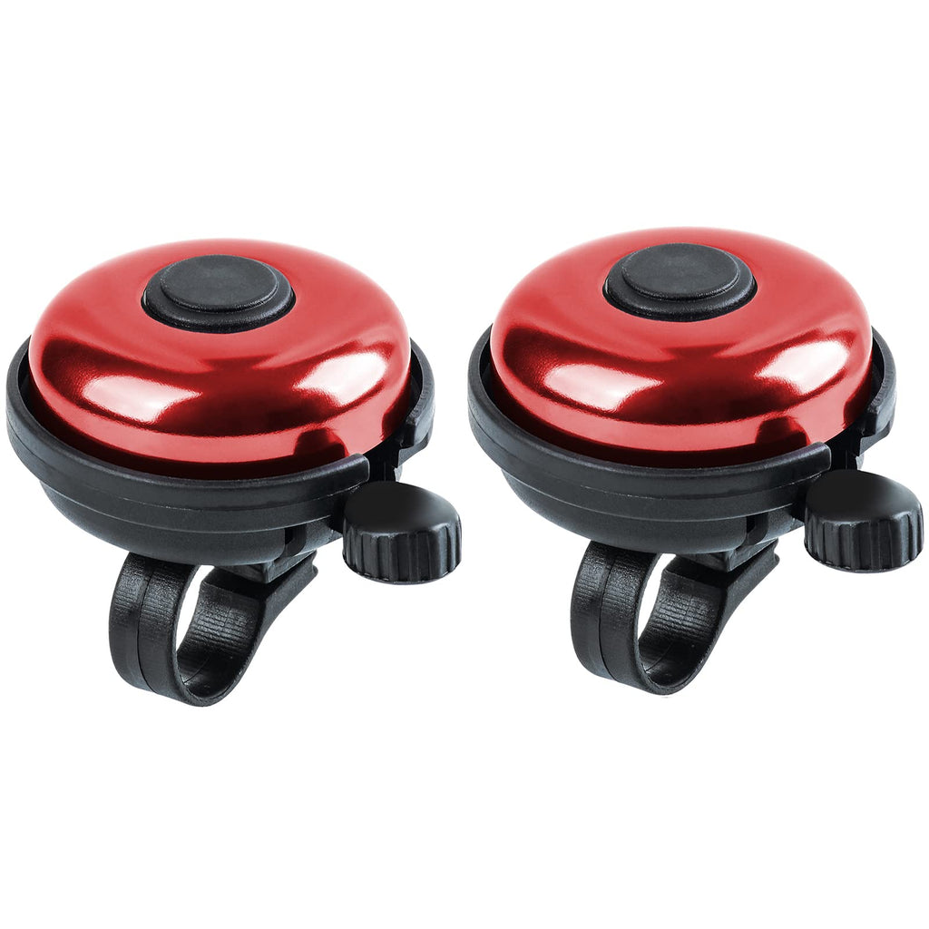 Xthuge Classic Bike Bell, Aluminum Bicycle Bell, Loud Crisp Clear Sound Bicycle Bike Bell For Adults Kids(Red-Right Hand Use2 Pa