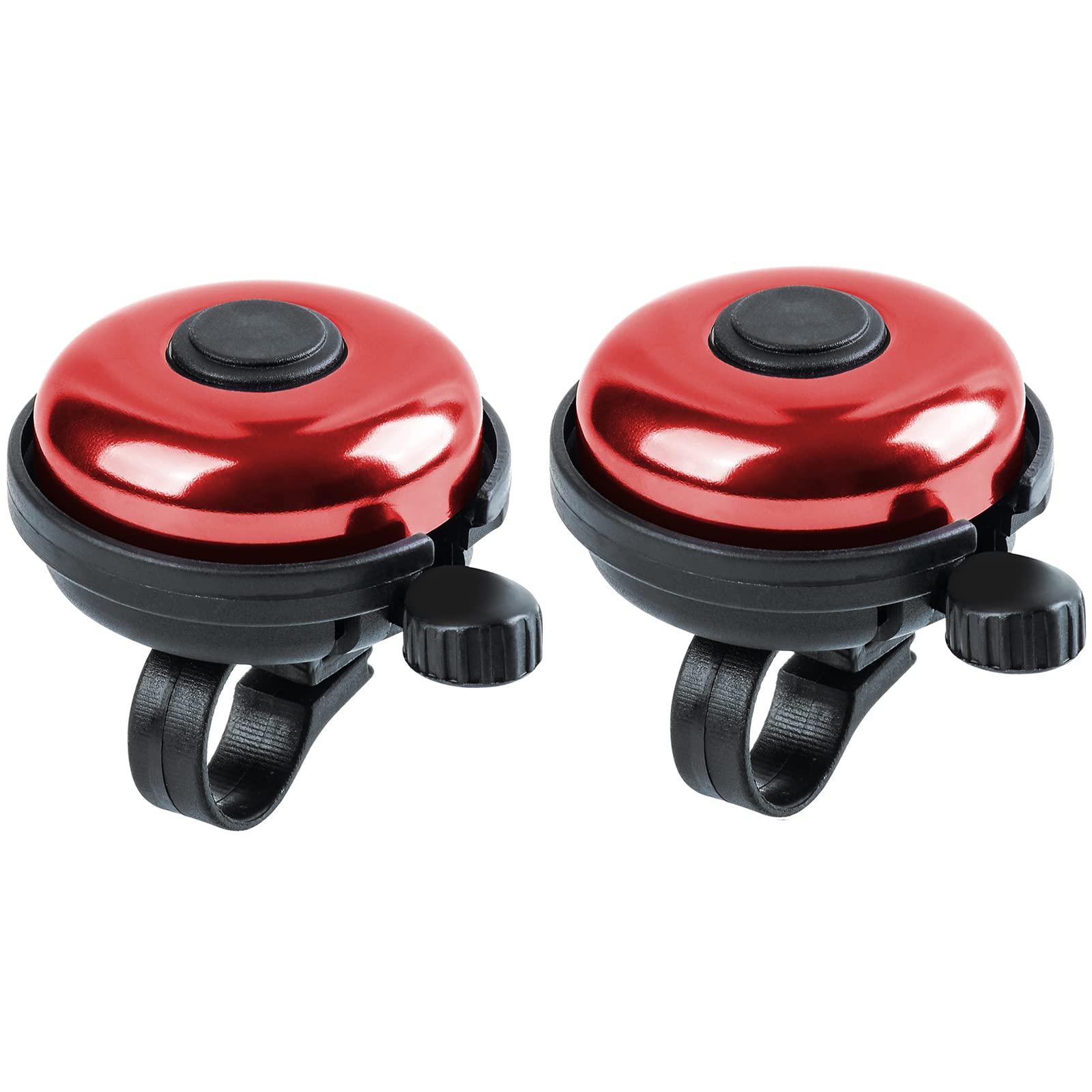 Xthuge Classic Bike Bell, Aluminum Bicycle Bell, Loud Crisp Clear Sound Bicycle Bike Bell For Adults Kids(Red-Right Hand Use2 Pa