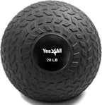 Yes4All 20 Lbs Slam Ball For Strength Workout - Slam Medicine Ball (20 Lbs, Black)