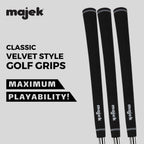3 Mens Majek Jumbo Size Tour Pro Velvet Golf Grips