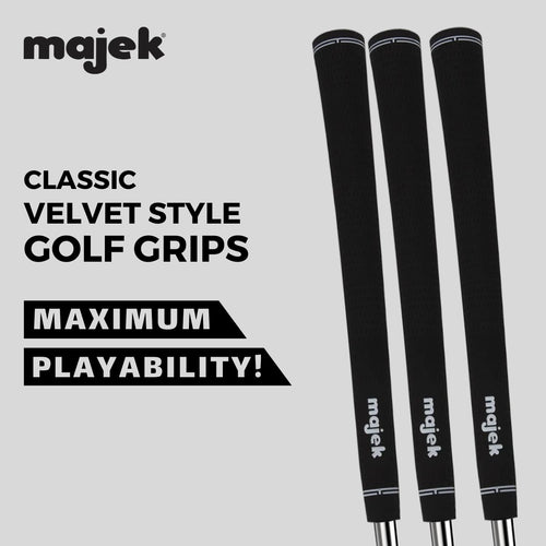 3 Mens Majek Jumbo Size Tour Pro Velvet Golf Grips