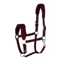 HORZE Kiel Adjustable Horse Halter with Fleece Padding - Dark Red - Cob