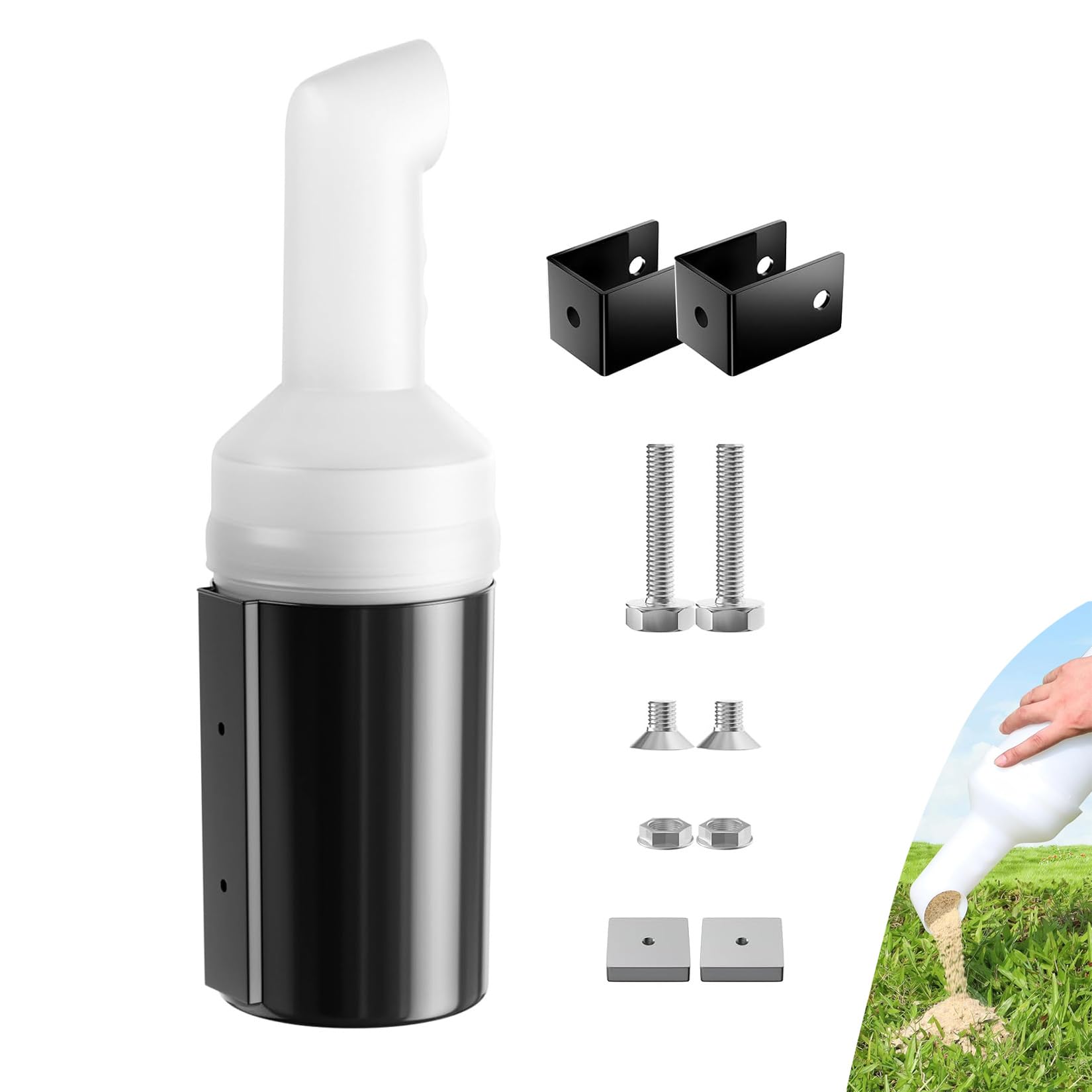DRIVE UP Golf Cart No-Drilling Sand Bottle Assembly Universal for Club Car EZGO Yamaha Models, Large Capacity Divot Filler Sand 