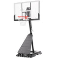 Feelwin Basketball Hoop Outdoor System with 10ft Height Adjustable, 45/48in Steel Frame Backboard Basketball Goal Court System, 