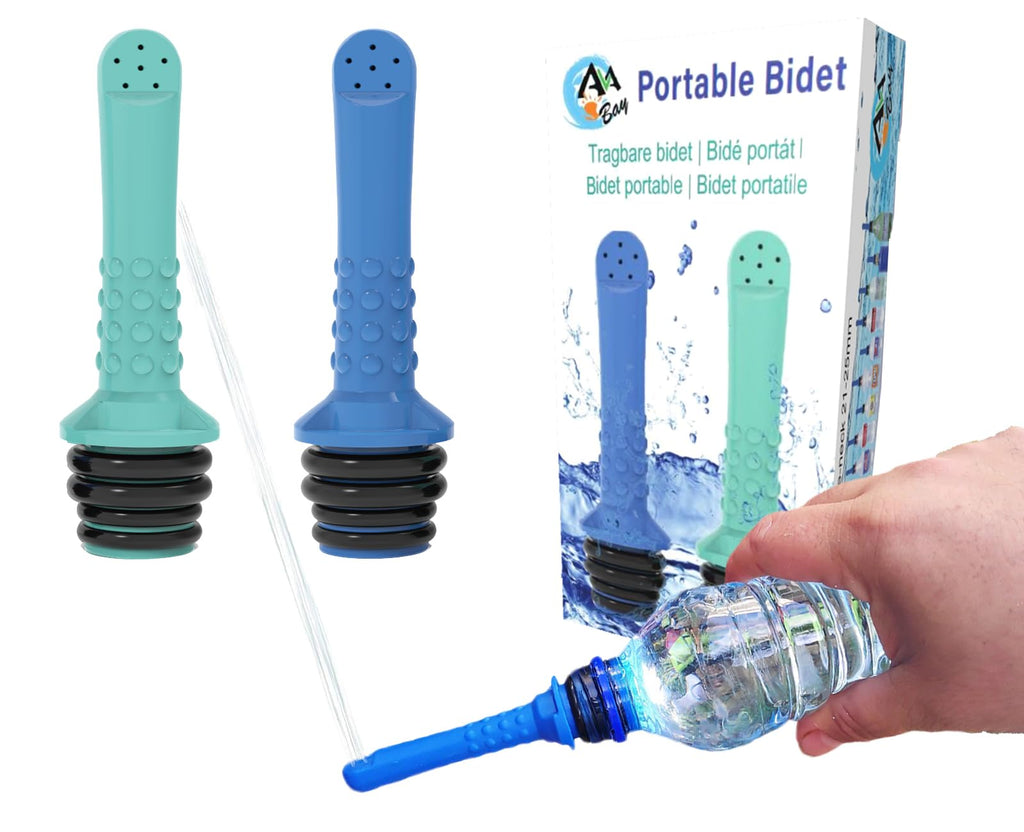 Avabay 2Pcs Portable Travel Bidet I Easy-To-Use Portable Bidet I Compatible With Most Bottles I Peri Bottle For Postpartum Care 