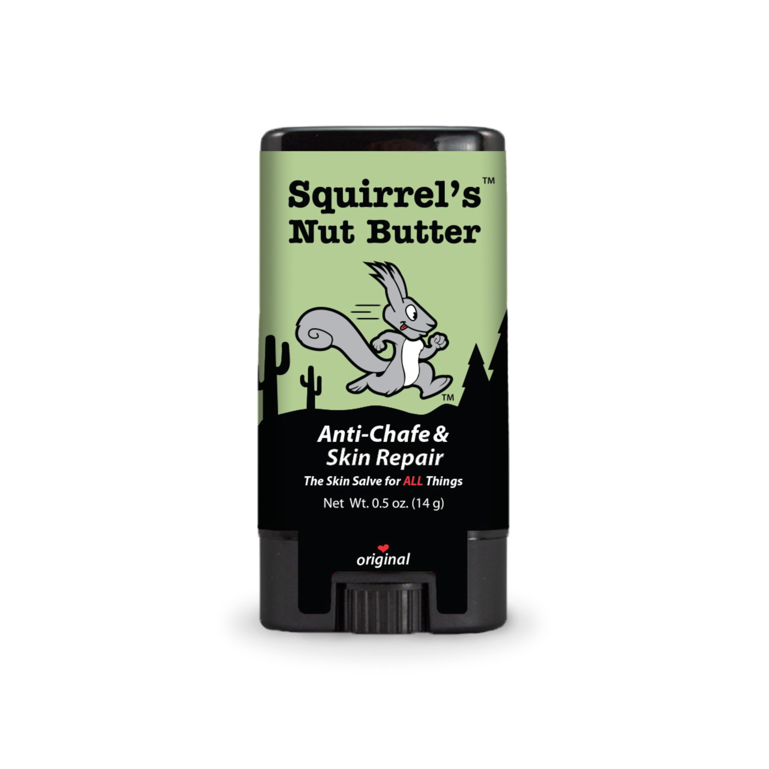 Squirrels Nut Butter Travel Size Anti Chafe Stick | All Natural Chafe Prevention & Skin Care for Athletes, Runners & Adventurer