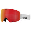 Giro Contour Ski Goggles - Snowboard Goggles for Men & Women - White Wordmark Strap with VIVID Ember/VIVID Infrared Lenses