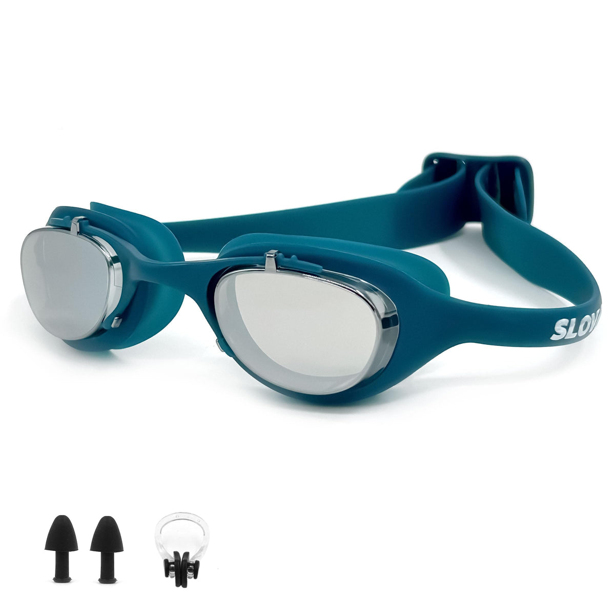 SLOVIC Blue Swimming Goggles for Adults | Swimming Goggle for Men and Women | Anti Fog | UV Protection | Leak Proof | Black | Si