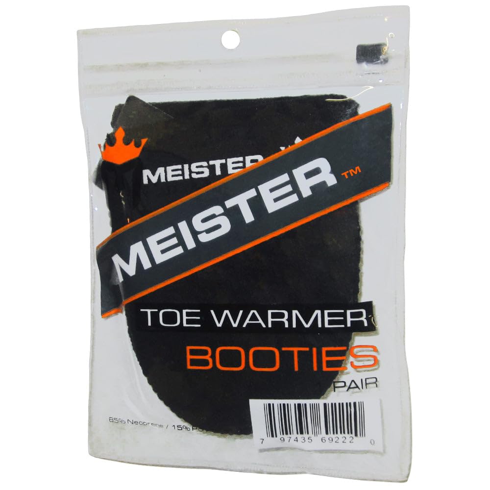 Meister 2.5Mm Thermal Neoprene Toe Warmer Booties For Cycling, Running, Hiking & Ice Baths (Pair) - Black