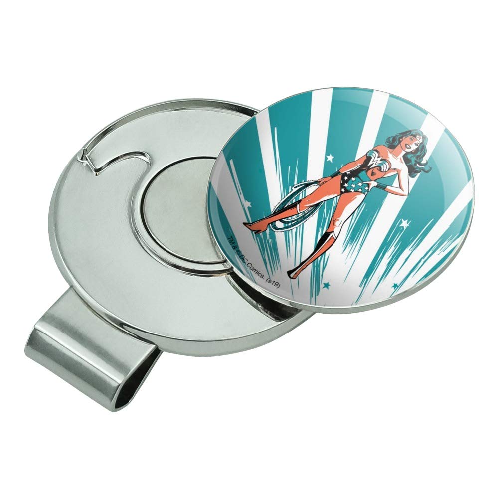 Graphics & More Wonder Woman Flashing Lights Golf Hat Clip With Magnetic Ball Marker