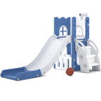 LulliSpace 6 in 1 Toddler Slide for Toddler&Kids,Kids Climber Slider for Indoor Outdoor Playground with Storage,Telescope,Basket