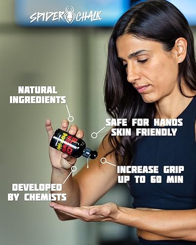 Spider Chalk Black Widow Liquid Chalk For Weightlifting, Powerlifting, Gym. Lab-Grade, Safe Ingredients, Made In The Usa
