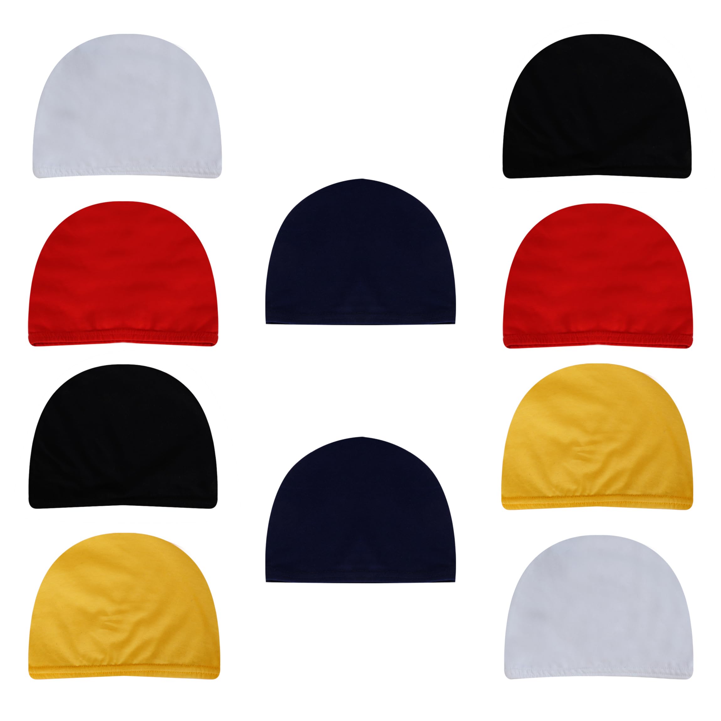 Viruksham Unisex Cotton Skull Cap & Helmet Cap Yellow
