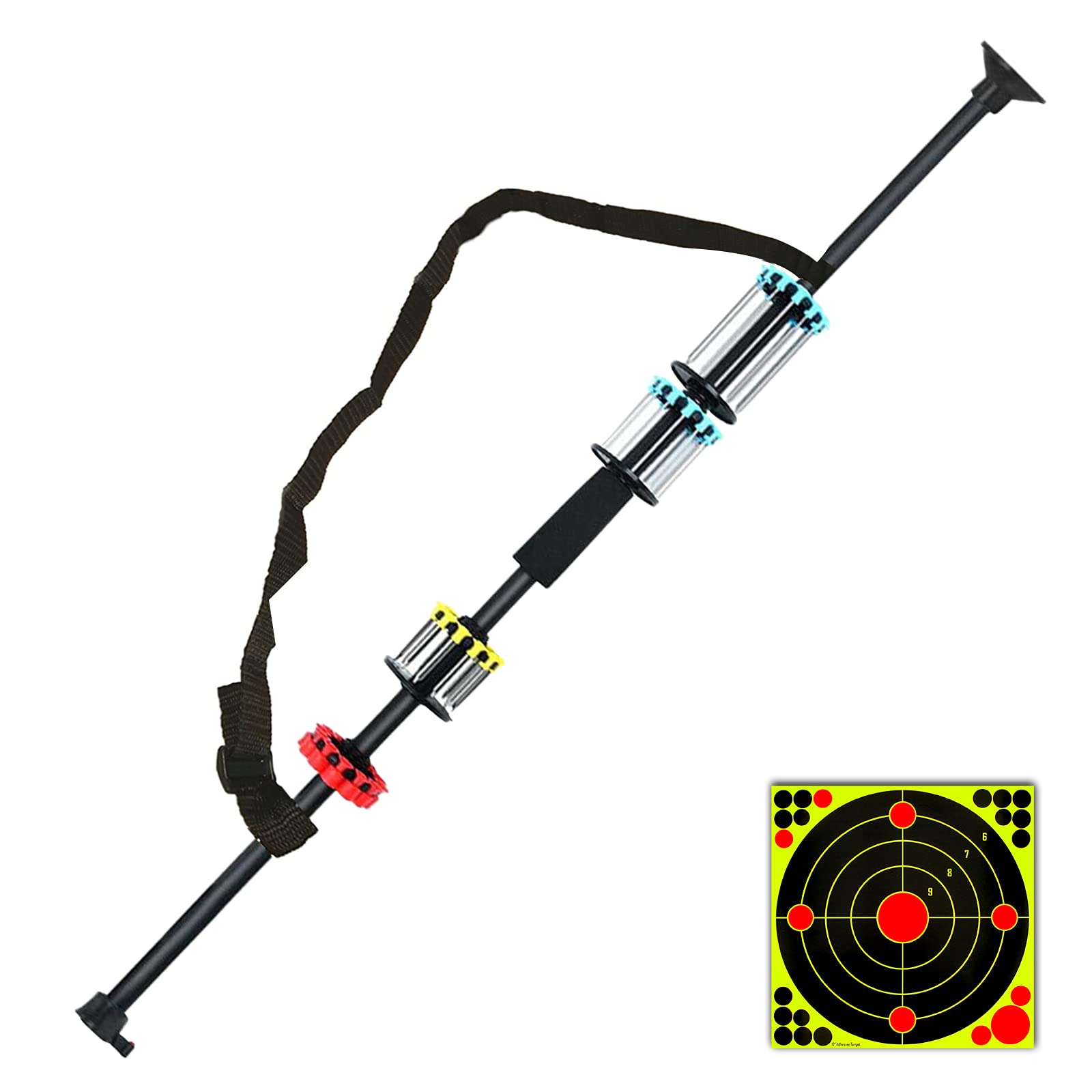 Geekhigh Blowguns 36 .40 Caliber Blowgun Kit with 36 Darts and 2PCS Extra Practice Paper, Sling, Anti-Inhale Mouthpiece