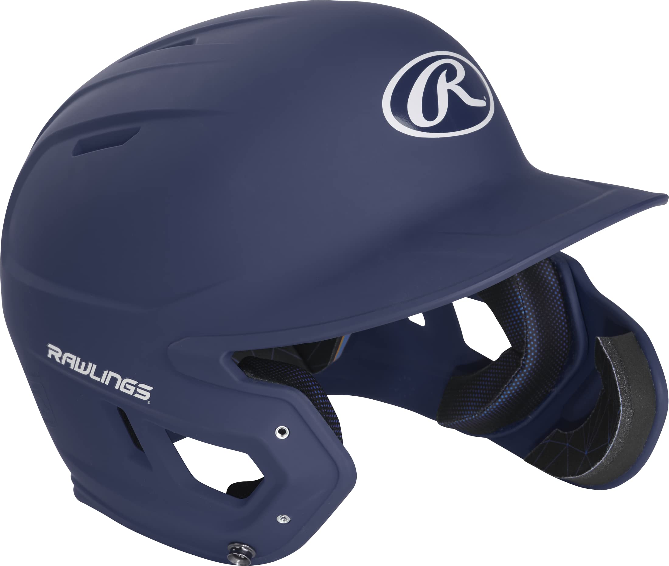 Rawlings Mach 1-Tone Right Batting Helmet W/ Adjustable Face Guard Right Handed Adjustable, Sr, Navy