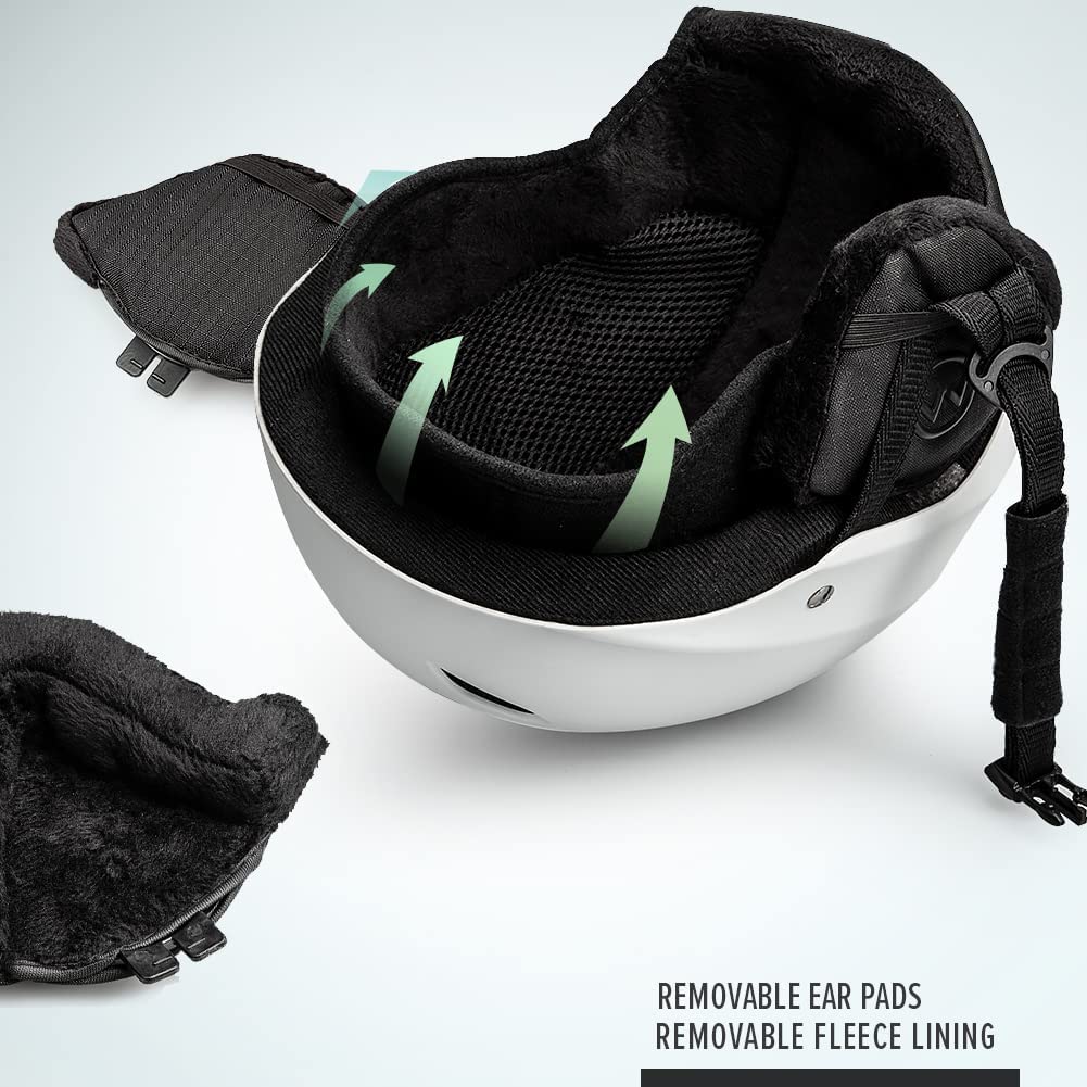 Outdoormaster Kelvin Ski Helmet - Snowboard Helmet For Men, Women & Youth (White,M)