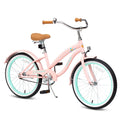 ACEGER Girls Beach Cruiser Bike for Kids 5-13 Years Old, 16 18 20 24 Single Speed Kids Bicycle Included Coaster Brake, Front and