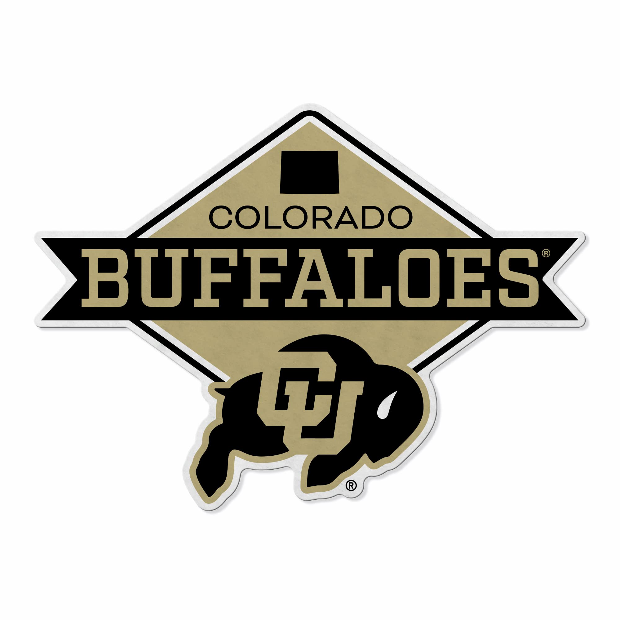 Rico Industries Ncaa Colorado Buffaloes Diamond Shape Cut Pennant - Home And Living Room D  Cor - Soft Felt Ez To Hang