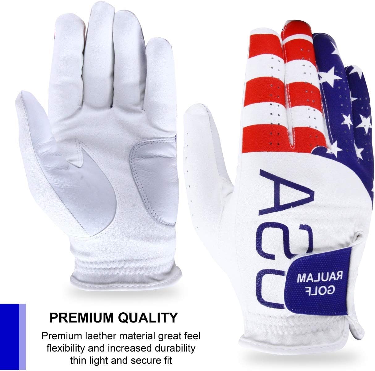 Raulam International Usa Flag Golf Gloves With Perfect Grip For Men And Women Golf Glove American Flag Left Hand Golf Glove Men