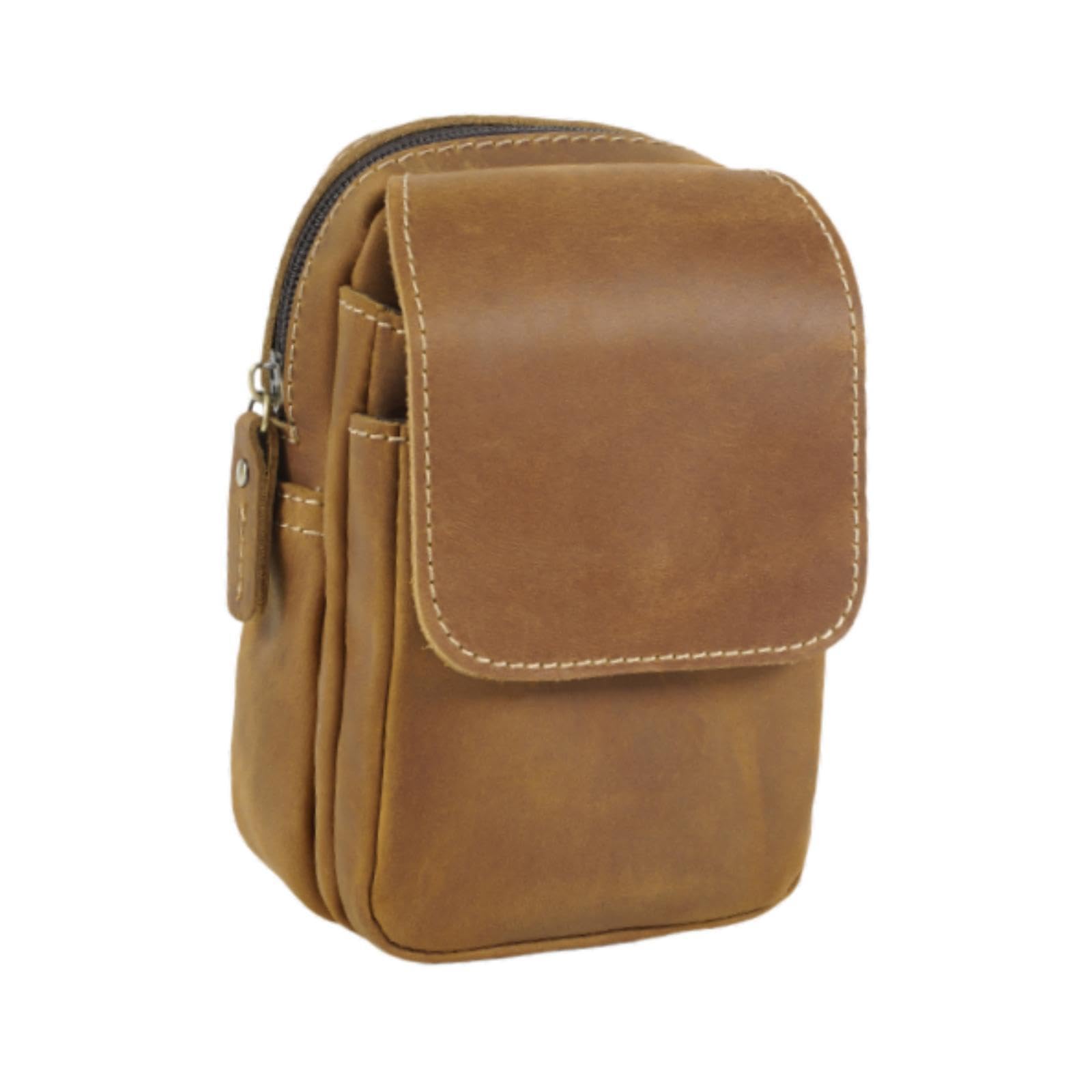 Merishopp Waist Bag Fashion Loop Wallet Versatile Phone Belt Holder For Hiking Brown