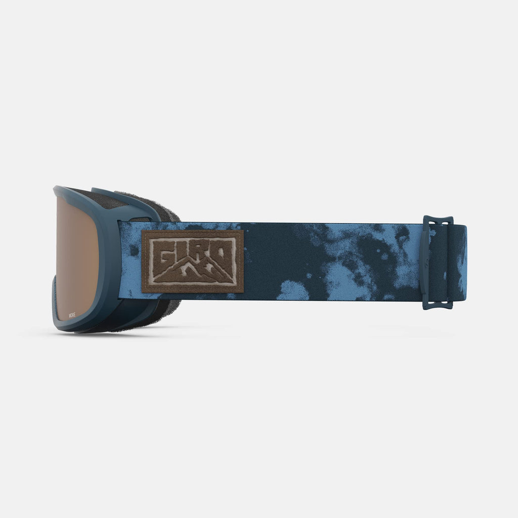 Giro Moxie Ski Goggles - Snowboard Goggles For Women  Youth - Ano Harbor Blue Cloud Dust Strap With Amber Goldyellow Lenses