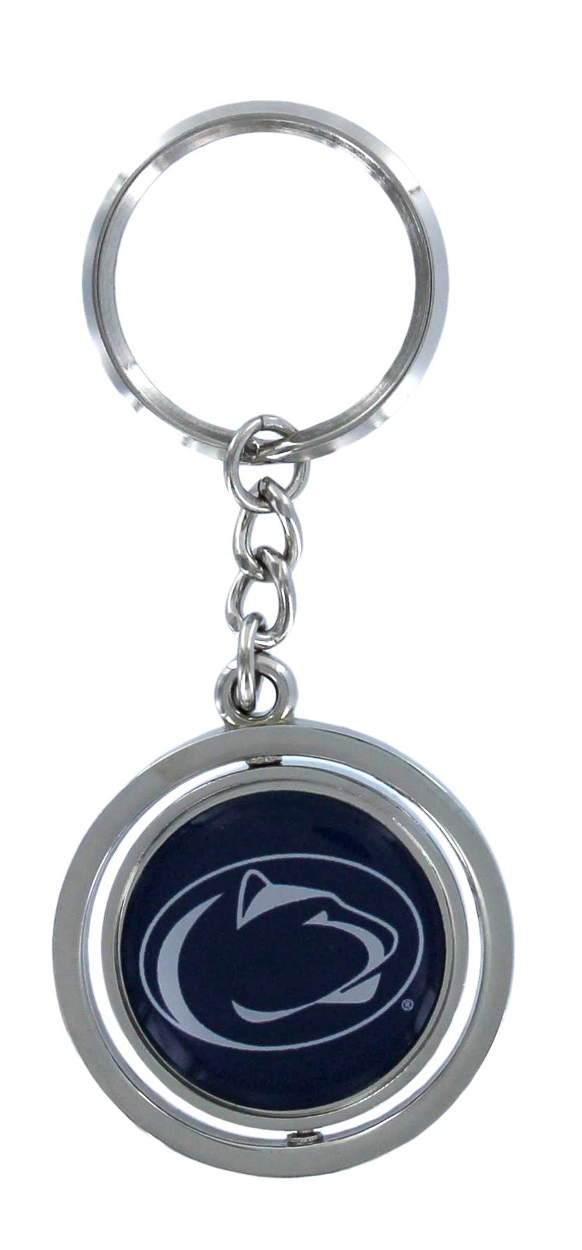 Aminco NCAA Penn State Nittany Lions Silver Spinning Logo Keychain