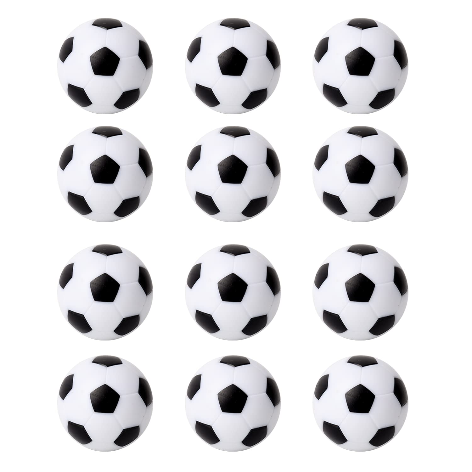 Gse Foosball Table Replacement Balls, 36Mm Tabletop Soccer Football Balls For Foosball Table Accessories (White-12 Pack)