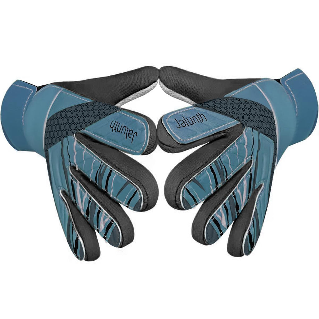 Jalunth Youth Soccer Goalkeeper Goalie Gloves Boys Girls Goal Keeper Field Player Glove Ages 11-13 Years Old Anti-Slip Latex Pal