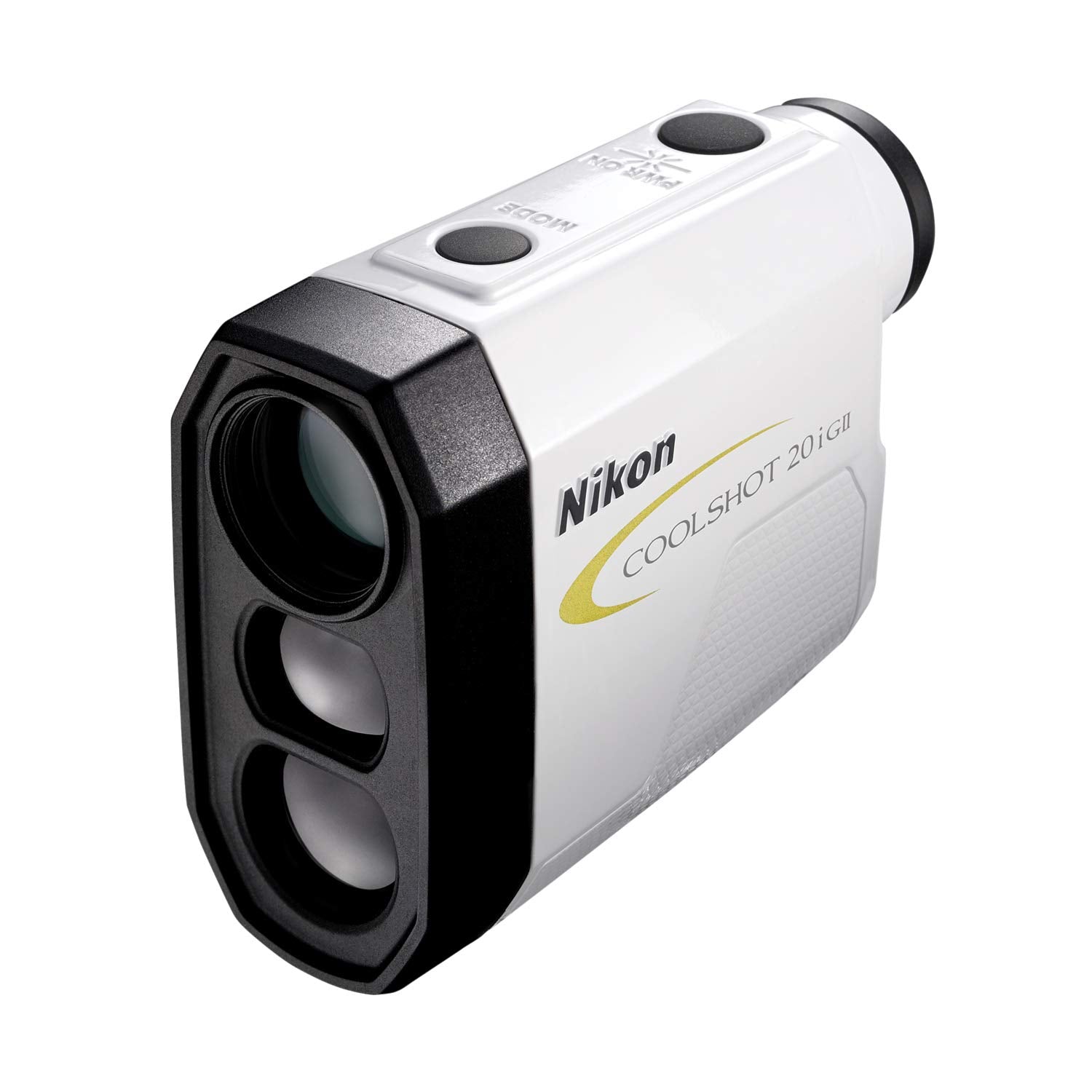 Nikon Coolshot 20I Gii Golf Laser Slope Rangefinder, Standard Version White With Yellow Trim, Medium