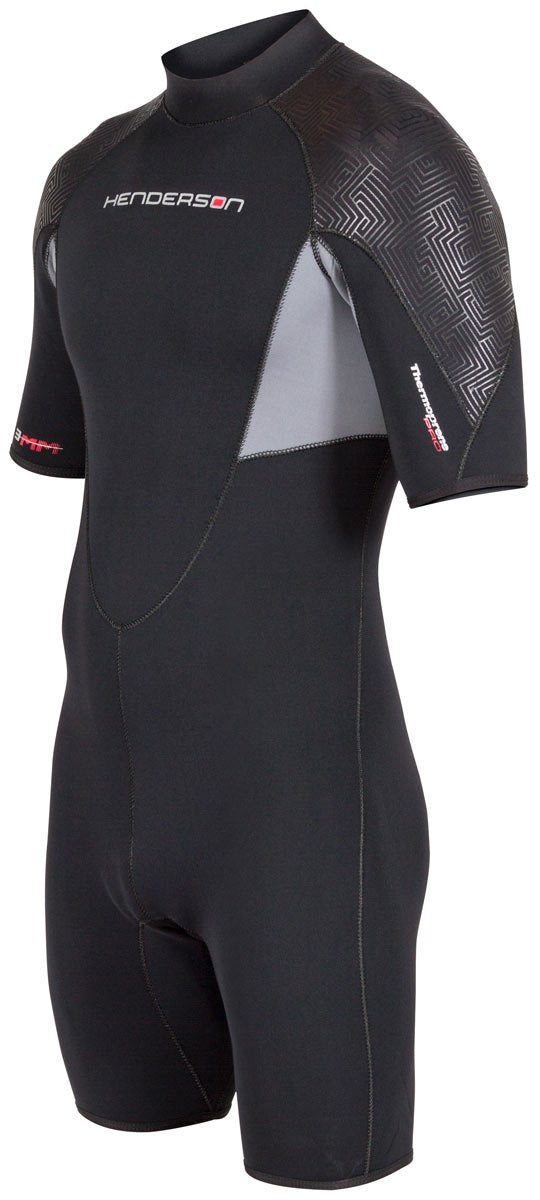 Henderson 3Mm Thermoprene Pro Mens Back Zip Shorty, Black, 3Xl